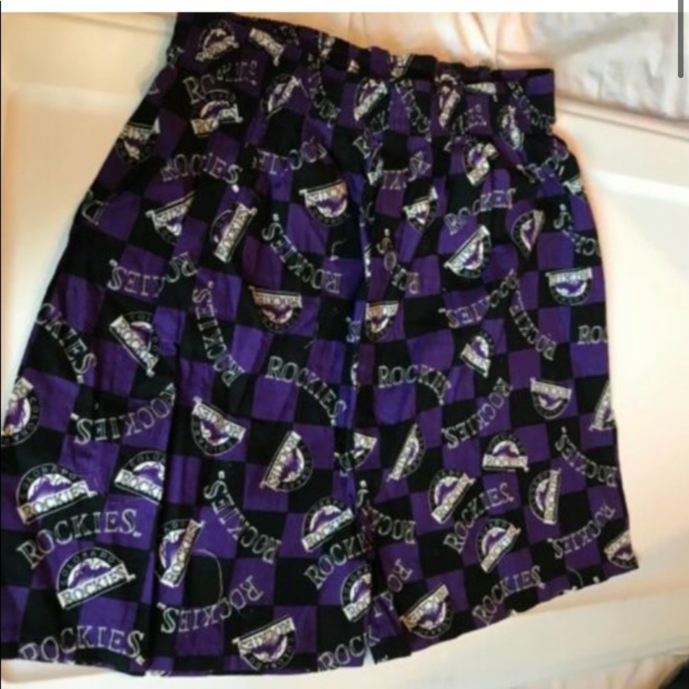 Vintage Colorado Rockies boxers youth large athletic purple mlb